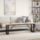 Sonata H Кафе маса О-образна рамка 160x40x45,5 см бор масив и чугун