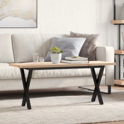 Sonata H Кафе маса X-образна рамка 110x40x45,5 см бор масив и чугун - Mese de dining
