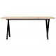 Sonata H Кафе маса X-образна рамка 110x40x45,5 см бор масив и чугун