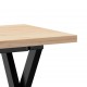 Sonata H Кафе маса X-образна рамка 110x40x45,5 см бор масив и чугун