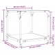 Sonata H Маси за кафе с прозрачен стъклен плот 2 бр 40x40x40 см стомана