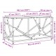 Sonata H Маса за кафе с прозрачен стъклен плот 98,5x50x41 см стомана