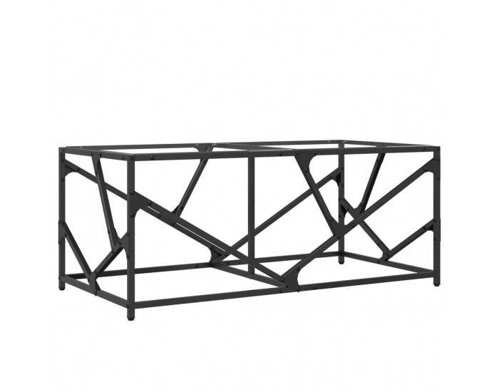 Sonata H Маса за кафе с прозрачен стъклен плот 98,5x50x41 см стомана