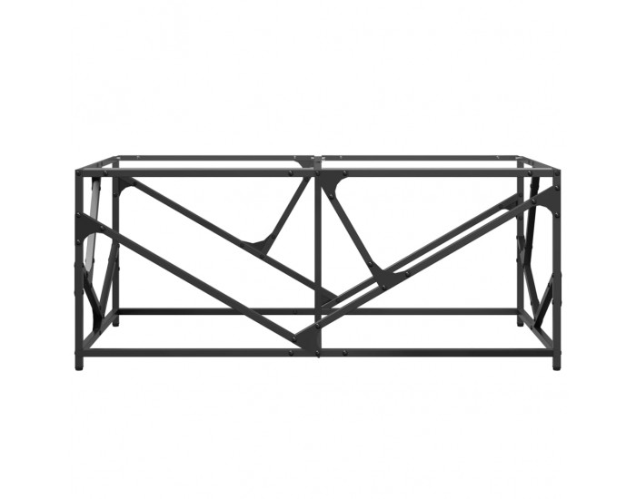 Sonata H Маса за кафе с прозрачен стъклен плот 98,5x50x41 см стомана