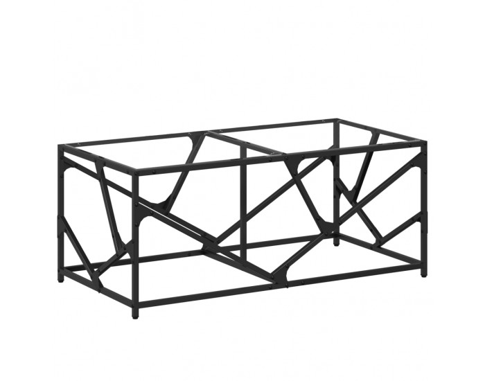 Sonata H Маса за кафе с прозрачен стъклен плот 98,5x50x41 см стомана