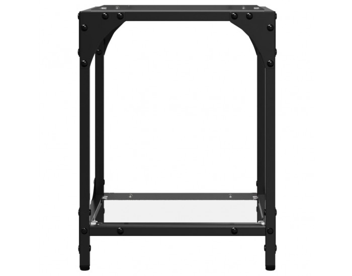 Sonata H Маса за кафе с прозрачен стъклен плот 30x30x40 см стомана