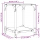 Sonata H Маса за кафе с прозрачен стъклен плот 30x30x40 см стомана