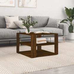 Sonata H Кафе маса, кафяв дъб, 59,5x59,5x40 см, инженерно дърво - Măsuțe de living