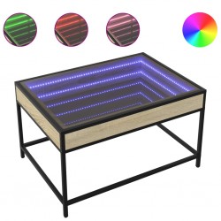 Sonata H Маса за кафе с Infinity LED, сонома дъб, 70x50x41 см - Măsuțe de living