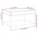 Sonata H Маса за кафе с Infinity LED, сонома дъб, 70x50x41 см