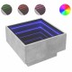 Sonata H Маса за кафе с LED, бетонно сив, 50x50x30 см, инженерно дърво