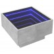 Sonata H Маса за кафе с LED, бетонно сив, 50x50x30 см, инженерно дърво