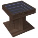 Sonata H Маса за кафе с LED, кафяв дъб, 50x50x45 см, инженерно дърво