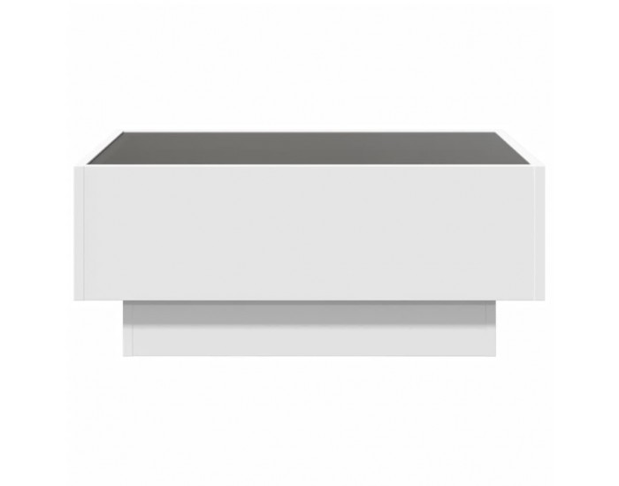 Sonata H Маса за кафе с LED, бяла, 70x50x30 см, инженерно дърво