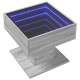 Sonata H Маса за кафе с LED, сив сонома, 50x50x45 см, инженерно дърво