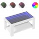 Sonata H Маса за кафе с LED, бяла, 93x53x45 см, инженерно дърво