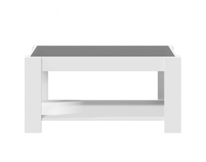 Sonata H Маса за кафе с LED, бяла, 93x53x45 см, инженерно дърво