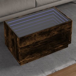 Sonata H Маса за кафе с Infinity LED, опушен дъб, 90x50x50 см - Măsuțe de living