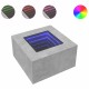Sonata H Маса за кафе с LED, бетонно сивa, 60x60x40 см, инженерно дърво
