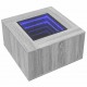 Sonata H Маса за кафе с LED, сив сонома, 60x60x40 см, инженерно дърво