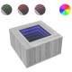 Sonata H Маса за кафе с LED, сив сонома, 60x60x40 см, инженерно дърво