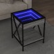 Sonata H Маса за кафе с Infinity LED, сив сонома, 40x40x49 см