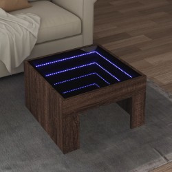 Sonata H Маса за кафе с Infinity LED, кафяв дъб, 50x50x30 см - Măsuțe de living