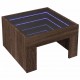 Sonata H Маса за кафе с Infinity LED, кафяв дъб, 50x50x30 см