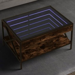 Sonata H Маса за кафе с Infinity LED, опушен дъб, 70x50x38 см - Măsuțe de living