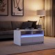 Sonata H Маса за кафе с LED осветление, бяла, инженерно дърво