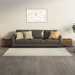 Sonata H Кафе маси с метални крака 2 бр кафяв дъб 50x50x40 см - Măsuțe de living