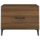 Sonata H Кафе маси с метални крака 2 бр кафяв дъб 50x50x40 см