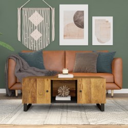 Sonata H Маса за кафе, 100x54x40 см, манго масив и инженерно дърво - Măsuțe de living