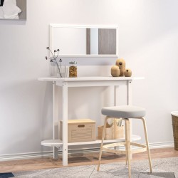 Sonata H Конзолна маса бяла 110x40x80 см борово дърво масив - Măsuțe de living