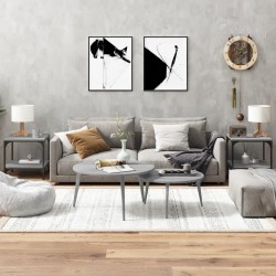 Sonata H Странични маси, 2 бр, сив сонома, 40x40x40 см, инженерно дърво - Măsuțe de living