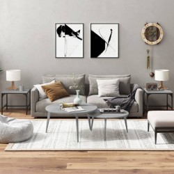 Sonata H Странична маса, cив сонома, 40x40x35 см, инженерно дърво - Măsuțe de living
