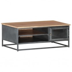 Sonata H Маса за кафе, сива, 90x50x35 см, акациево дърво масив - Măsuțe de living