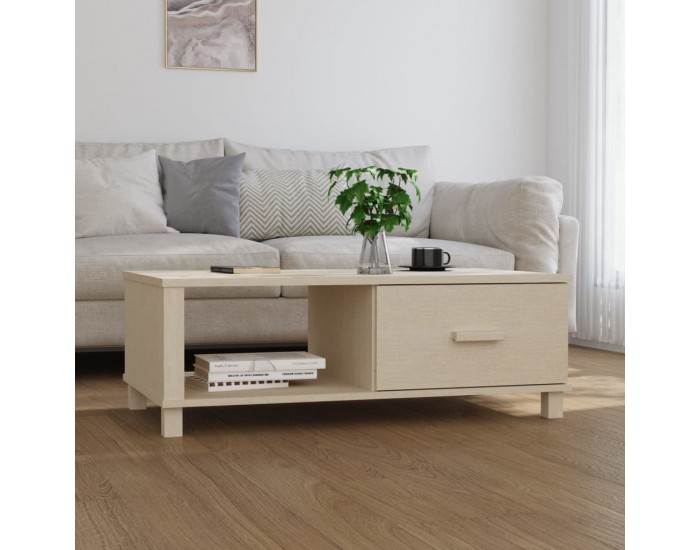 Sonata H Кафе маса HAMAR, меденокафява, 100x55x35 см, борово дърво масив