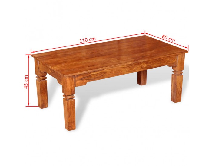 Sonata H Маса за кафе масивно дърво 110x60x45 см