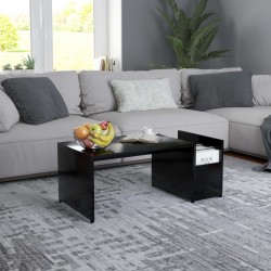 Sonata H Маса за кафе, черна, 90x45x35 см, инженерно дърво - Măsuțe de living
