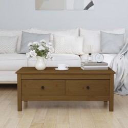 Sonata H Кафе маса, меденокафява, 100x50x40 см, борово дърво масив - Măsuțe de living