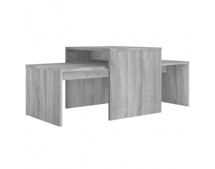 Sonata H Комплект маси за кафе сив сонома 100x48x40 см инженерно дърво