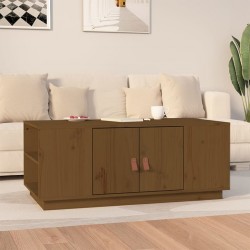 Sonata H Кафе маса, меденокафява, 100x50x41 см, борово дърво масив - Măsuțe de living