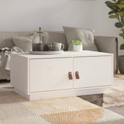 Sonata H Кафе маса, бяла, 80x50x35 см, борово дърво масив - Mese