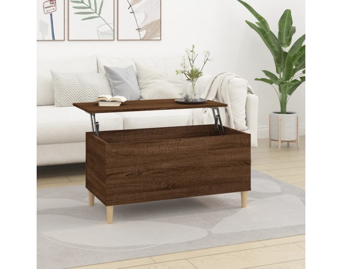Sonata H Маса за кафе, кафяв дъб, 90x44,5x45 см, инженерно дърво