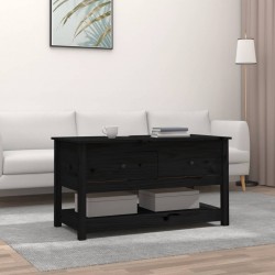 Sonata H Кафе маса, черна, 102x49x55 см, борово дърво масив - Măsuțe de living
