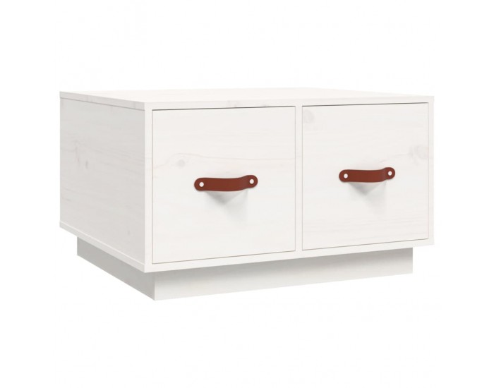 Sonata H Кафе маса, бяла, 60x53x35 см, борово дърво масив