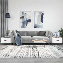 Sonata H Кафе маси, 2 бр, бели, 50x50x40 см, инженерно дърво - Măsuțe de living