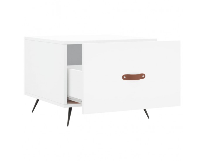 Sonata H Кафе маси, 2 бр, бели, 50x50x40 см, инженерно дърво