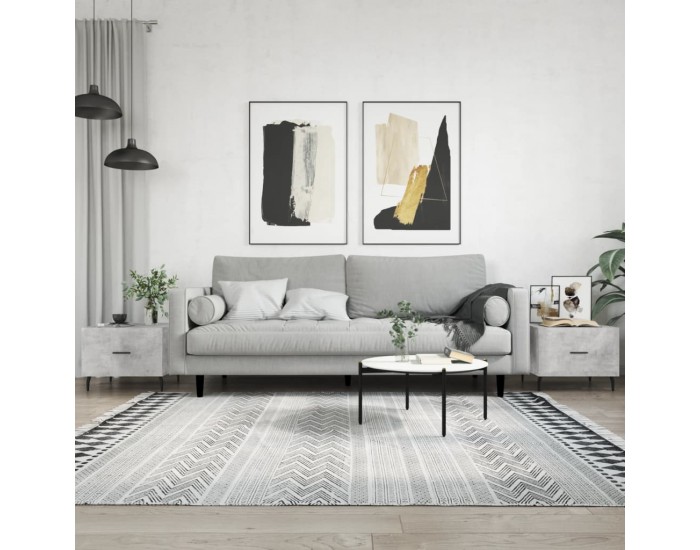 Sonata H Кафе маси, 2 бр, Бетонно сиво, 50x50x40 см, инженерно дърво